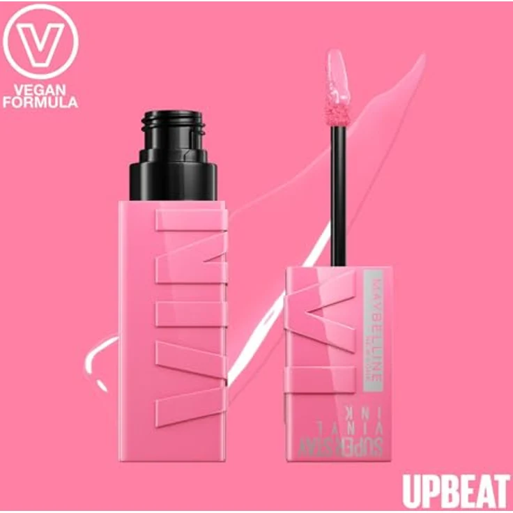 Maybelline New York flüssiger Lippenstift, Liquid Lipstick mit 16 Stunden Halt und glänzendem Finish, Super Stay Vinyl Ink, Nr. 155 Upbeat, 4,2 ml – Bild 5