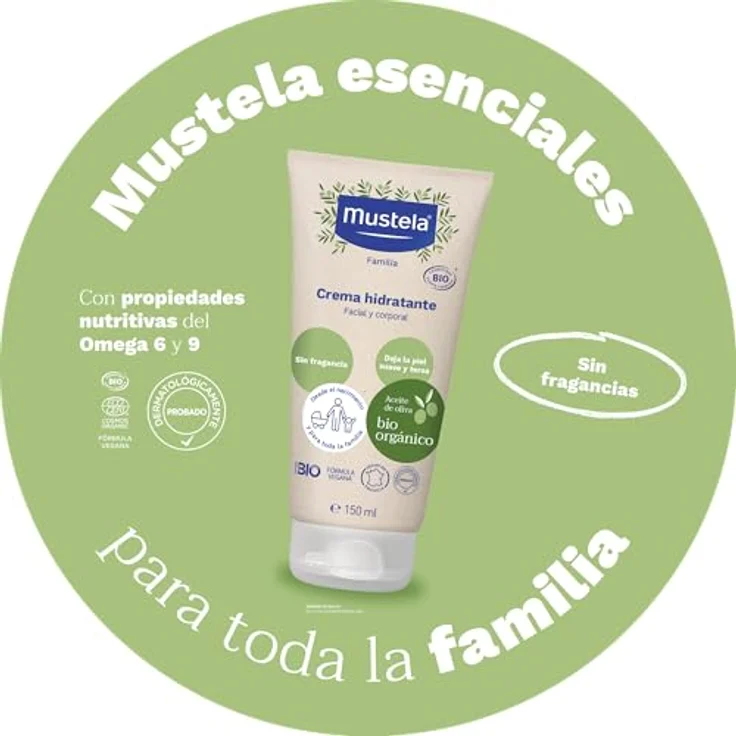 Mustela Organic Pflegende Creme Hydrating Cream, 150 ml für sanfte Kinderhaut, vegan und feuchtigkeitsspendend – Bild 3