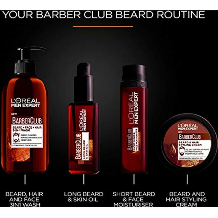 L'Oréal Men Expert Barber Club Shampoo für Bart, Haare und Körper 300 ml – Bild 2