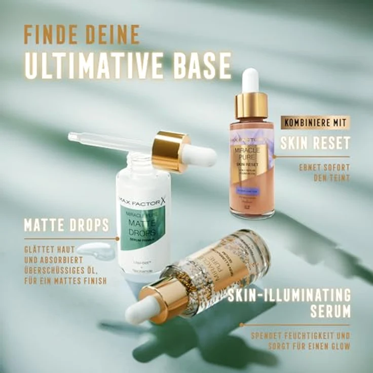 Max Factor Miracle Pure Matte Drops, Primer 30 ml zur Hautglättung und Mattierung, für einen langanhaltenden Make-up-Look – Bild 10