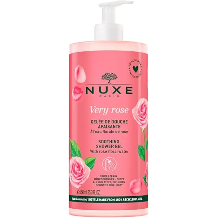 NUXE Very Rose Soothing Shower Gel, 750 ml - Sanftes Duschgel mit blumigem Rosenwasse – Bild 1