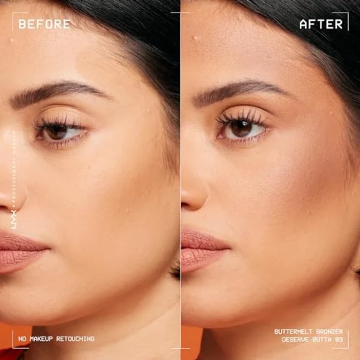 NYX Professional Makeup Buttermelt Bronzer, cremiger Bronzer in Farbton 03 Deserve Butta, 5 g - für ein natürlich gebräuntes Hautbild und Konturierung – Bild 2