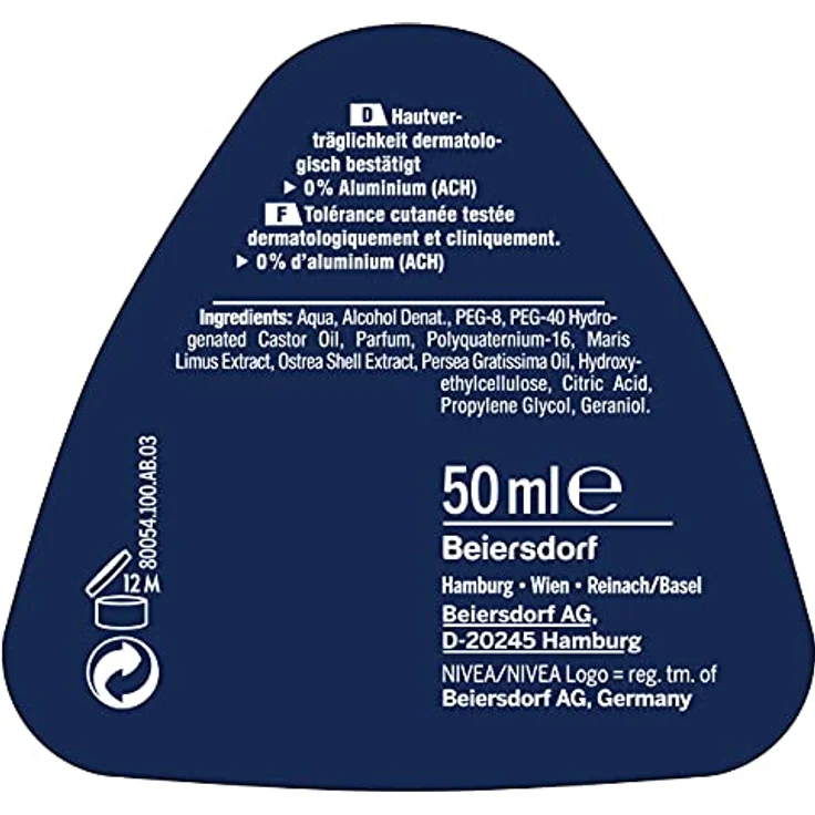 NIVEA MEN Fresh Ocean Deodorant Roller, 0% Aluminium, 48h Schutz, 1 x 50 ml – Bild 3