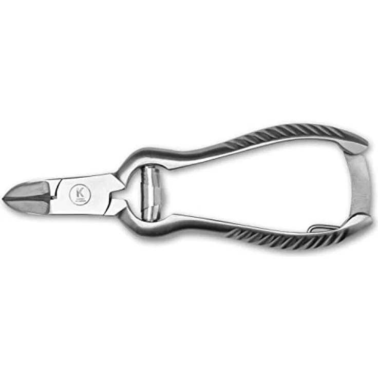 K-Pro Fußnagelzange, Profi-Zange aus Edelstahl für starke, dicke & harte Zehennägel, 14 cm gebogen mit Pufferfeder, Anti-Rutsch-Griff, ideal für Senioren & Diabetiker – Bild 4