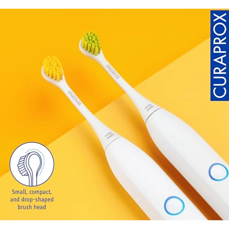 Curaprox Hydrosonic Sensitive, Ersatzkopf für Zahnbürsten, 2 St., weiche Borsten für sanfte Mundpflege – Bild 4