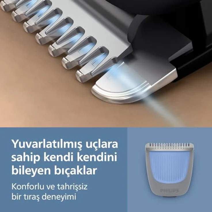 Philips Series 3000 BT3617/15, Bartschneider mit selbstschärfenden Klingen, wasserfester Ausführung, Schnittlängeneinstellungen, Verwendung mit oder ohne Kabel – Bild 5