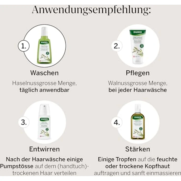Rausch Pflege-Shampoo mit Schweizer Kräutern, 200 ml für gepflegtes Haar – Bild 6