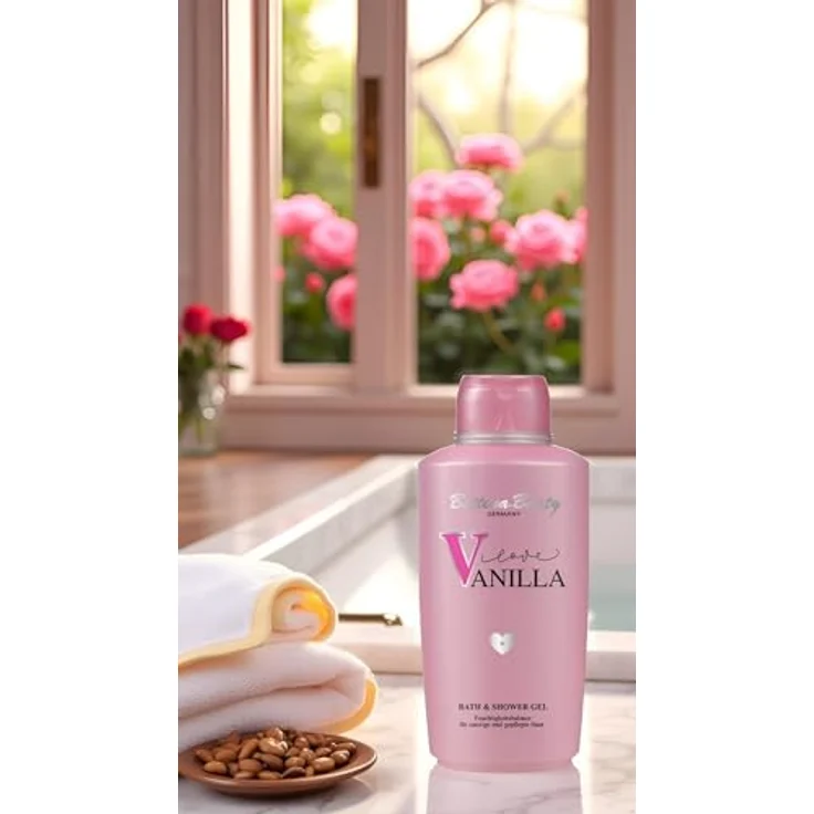 Bettina Barty Love Vanilla Bath & Shower Gel 500 ml - Sanft reinigendes Duschgel mit romantischem Vanilleduft – Bild 2
