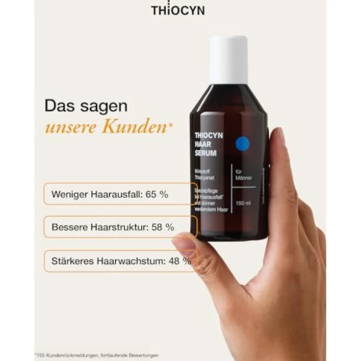 THIOCYN Haarserum gegen Haarausfall Mann - Haarwachstum beschleunigen mit Thiocyanat-Formel, 150ml – Bild 4