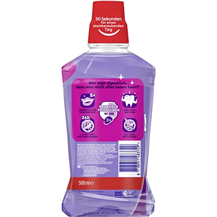 Colgate All in One Mundspülung 500 ml – 5-fach Schutz, Pro-Shield-Technologie, ohne Alkohol, fluoridhaltig, klinisch getestet – Bild 3