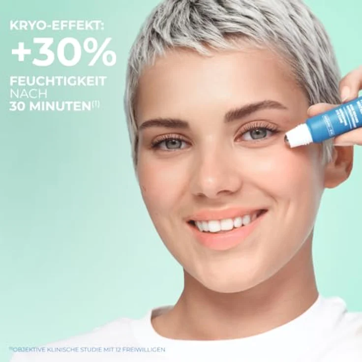 Yves Rocher Hydra Water-Plump Augenpflege, erfrischend mit Cryo-Effekt, Edulis & Hyaluronsäure, für alle Hauttypen, 15 ml – Bild 4