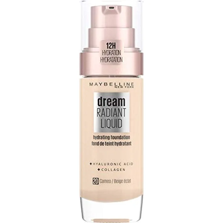 Maybelline New York Make Up, Dream Radiant Liquid Make-Up, Flüssige Foundation, Nr. 20 Cameo, 30 Ml