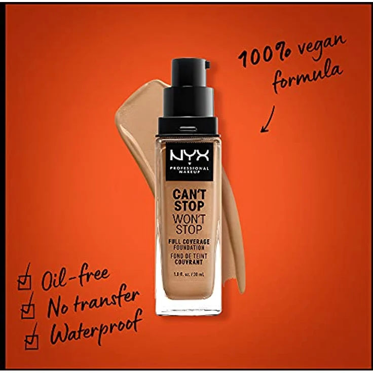 NYX Professional Make-up Can't Stop Won't Stop Camel 30 ml – Bild 2