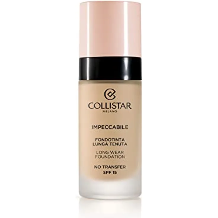 Collistar Impeccabile Foundation mit langem Halt, No transfer, sofortige Feuchtigkeitsversorgung, natürliches mattes Finish bis zu 12 h, fühlt sich an wie eine zweite Haut, variable Deckkraft, 30 ml