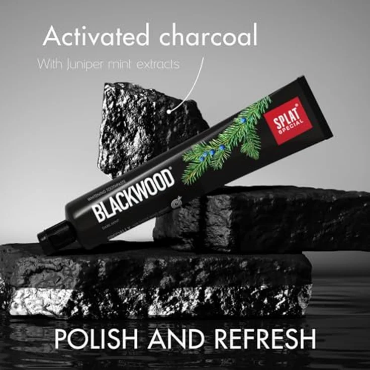 SPLAT Blackwood Zahnpaste, 75 ml - natürliche Zahnreinigung mit Aktivkohle – Bild 4