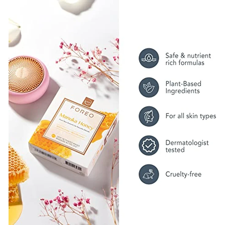 Foreo Gesichtspflege Intelligente Maskenbehandlung Ufo Mask Manuka Honey 6 x 1 Stk. – Bild 5
