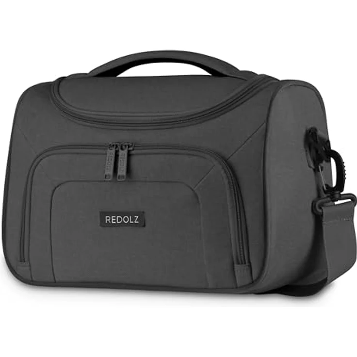 REDOLZ Beauty-Case Kulturtasche Kosmetikbeutel Kulturbeutel Kosmetiktasche Make-Up-Tasche | 31 x 19 x 21 cm | für Damen & Herren mit abnehmbaren Schultergurt & Aufsteckfunktion (Essentials 12) – Bild 1