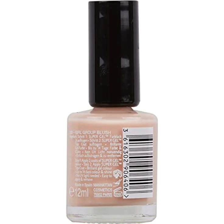 Manhattan Super Gel Nagellack – Gel Maniküre Effekt ganz ohne UV Licht – Nail Polish mit bis zu 14 Tagen Halt – Farbe Girl Group Blush 200 – 1 x 12ml – Bild 3
