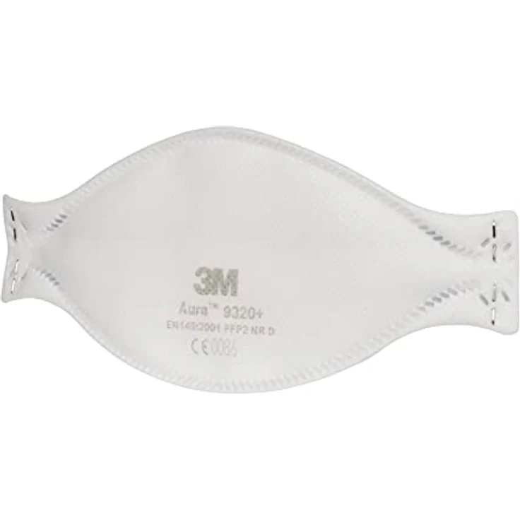 3M Aura 9320+ FFP2 20 Stück, Faltmaske, 3-teiliges Design für Tragekomfort und problemloses Sprechen – Bild 3