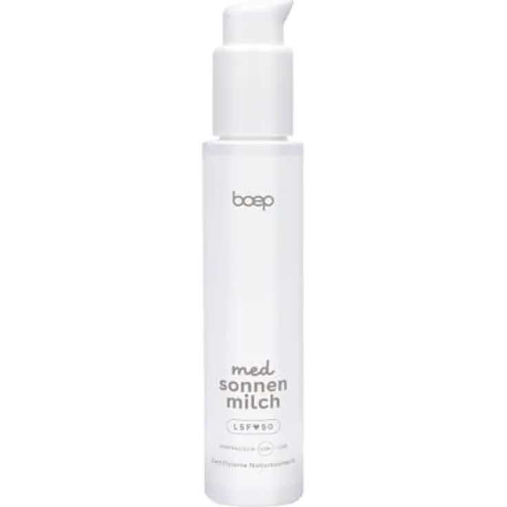 boep med Sonnenmilch | Mineralische Sonnencreme mit Zinkoxid-Filter | LSF 50 | für sehr empfindliche Haut und Neurodermitis | leichte Rezeptur | parfümfrei | 100ml