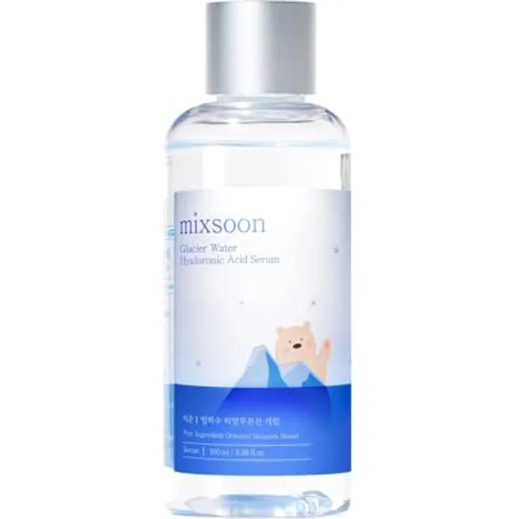 mixsoon Glacier Water Hyaluron Serum, 100 ml Gesichtsserum für Damen, vegan und nicht parfümiert, intensive Feuchtigkeitsversorgung