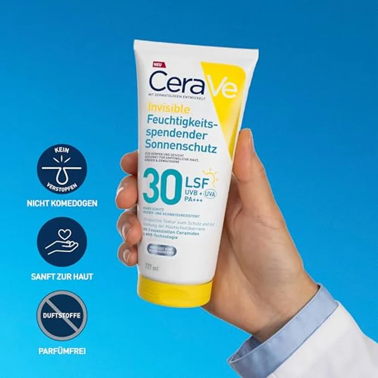 CeraVe Sonnenschutz Körper Lotion mit 24h Feuchtigkeit, SPF 30, 177 ml – Bild 6