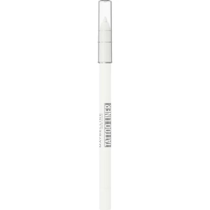 MAYBELLINE NEW YORK Tattoo Liner Gel Pencil, Gelstift für die Augen, wasserfest in Polished White, 1,3 g