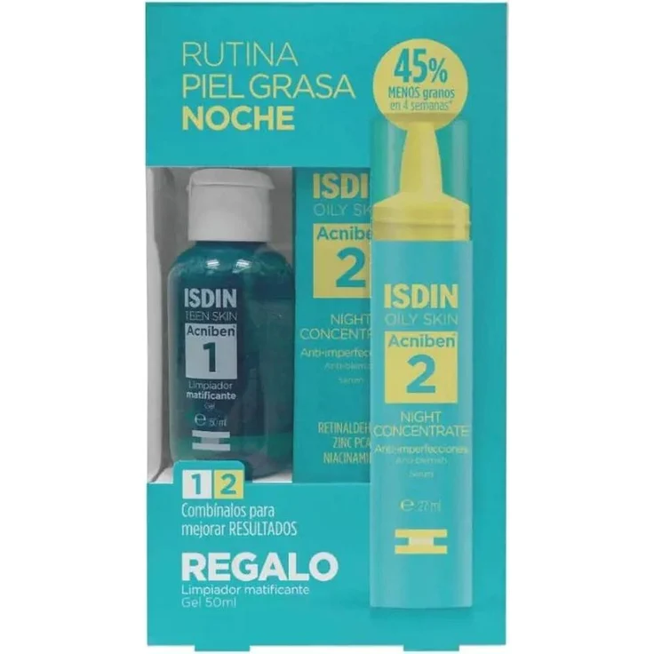 Isdin ACNIBEN Konzentriertes Nachtserum, Gesichtsserum zur Reduktion von feinen Linien und Falten, 30 ml