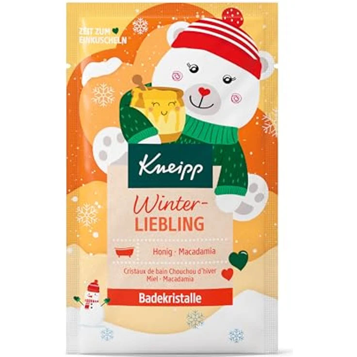 Kneipp Badekristalle Winterliebling - mit natürlichem Honigextrakt und Macadamianuss - 60g - orangefarben – Bild 1