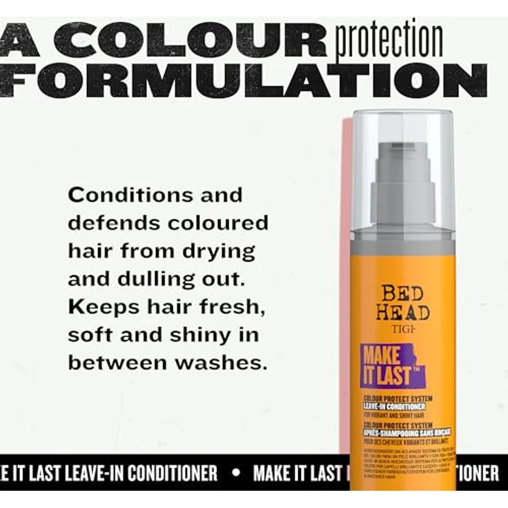 TIGI Make It Last, Ausspülfreier Conditioner im Spray für gefärbtes Haar, 200 ml, intensive Feuchtigkeit und Glanz – Bild 4