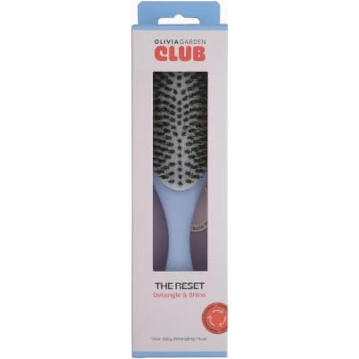 Olivia Garden Club THE RESET CUSHION Detangling & Shine Hairbrush, Ergonomische Bürste zum Entwirren, Blau – Bild 2