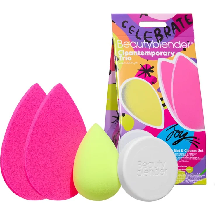 beautyblender® Holiday Cleantemporary Trio Set - Make-up Zubehör mit Schwämme, Reinigungswerkzeug und mattierenden Blotterazzi, Geschenkset für Damen