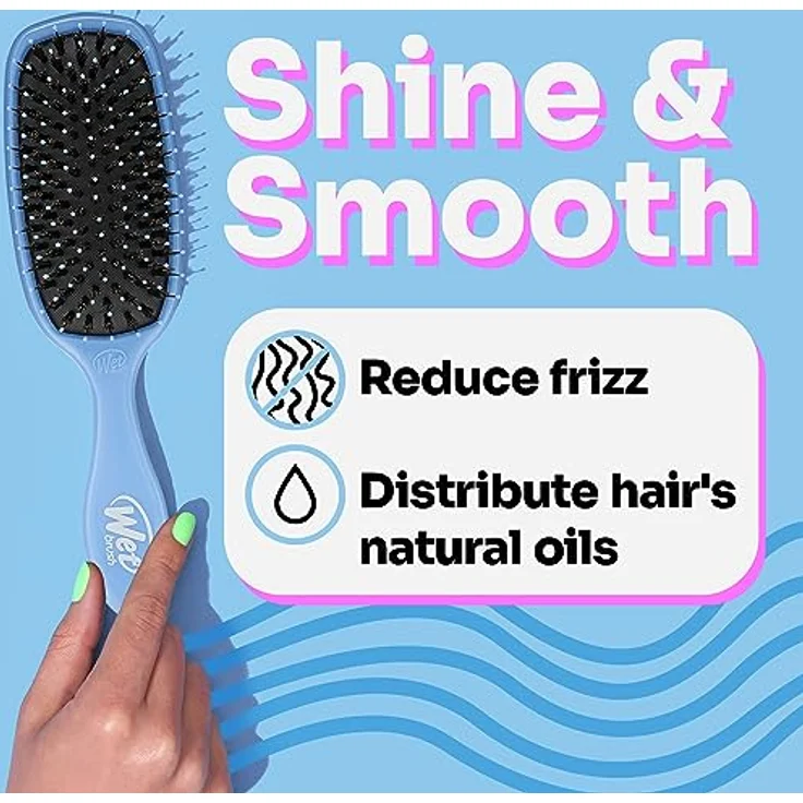 Wet Brush Shine Enhancer Paddle Brush, Sky - Hair Detangler Brush with Ultra Soft Bristles, Infused With Natural Argan Oil, Shiny Detangle & Smooth Hair, Wet or Dry, For All Hair Types – Bild 5
