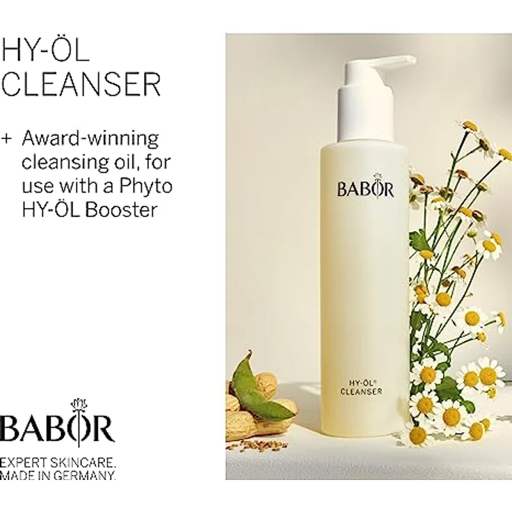 BABOR Hy-Öl Cleanser für jeden Hauttyp, Pflege-Öl für die tägliche Gesichtsreinigung, Make-up-Entferner, Vegane Formel mit Vitamin E, 1 x 200 ml – Bild 2