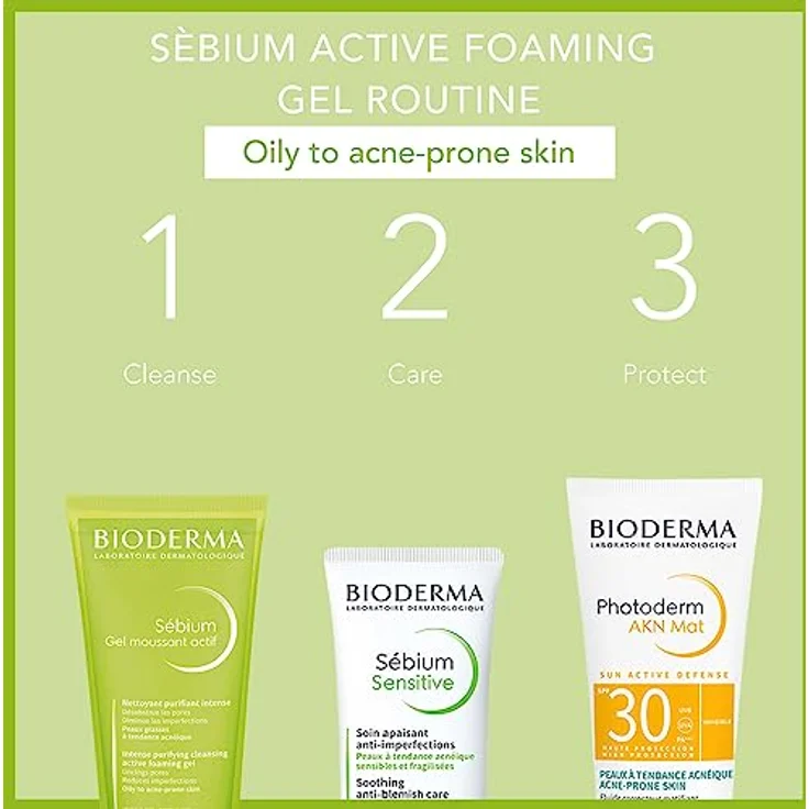 Bioderma Gel Sébium Gel Moussant Actif Nettoyant Purifiant Intense 200 ml – Bild 5