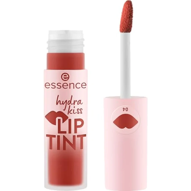 Essence hydra kiss LIP TINT, Lippenstift Nr. 04, Rot, langanhaltend, vegan, natürlich glänzend, 3er Pack (3x4ml) – Bild 1