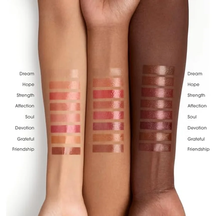 bareMinerals Dewy Lip Gloss-Balm, feuchtigkeitsspendender Lipgloss mit intensiver Strahlkraft, 2,3 g, Farbe Affection – Bild 4