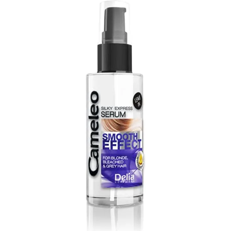 Cameleo - Silber-Serum - für blondes, graues, gebleichtes Haar - keine gelbe Farbe - UV-Schutz - mit Mohnöl - Intensivkur für aufgehelltes Haar - OHNE Parabene - 55 ml