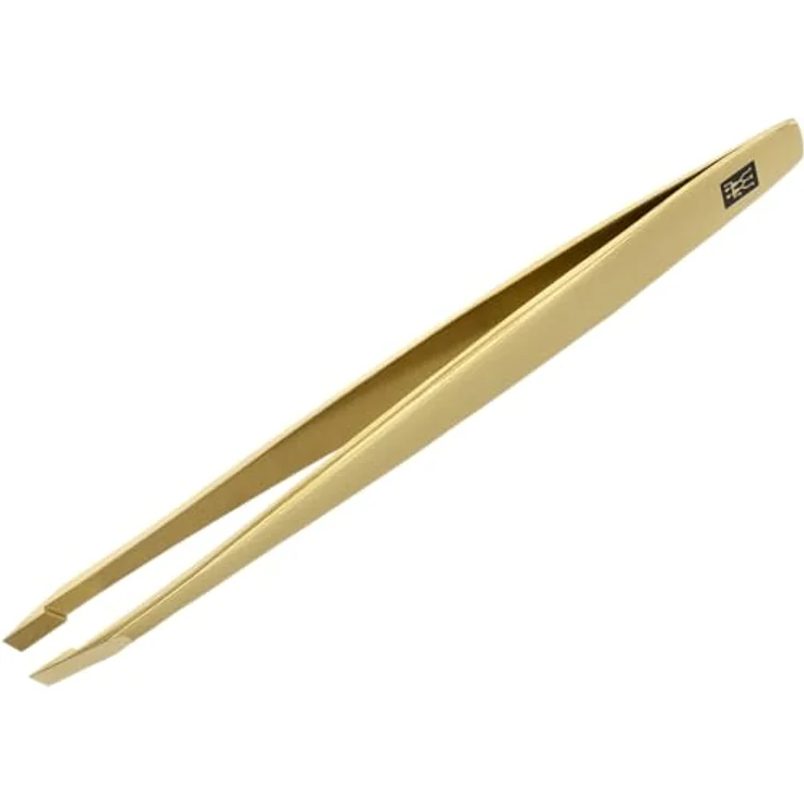 Zwilling Premium Gold Schräge Pinzette, präzise Handhabung für feine Härchen, goldfarbig – Bild 4