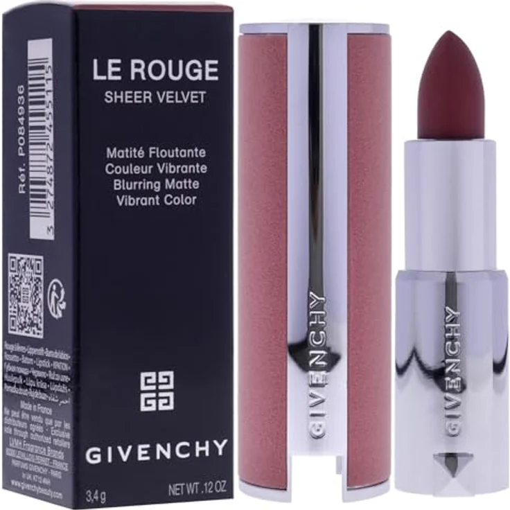 Givenchy - Le Rouge Sheer Velvet Lippenstift 3,4 g Nr. 27 - Rouge Infusé, langanhaltende, glänzende Farbe – Bild 3
