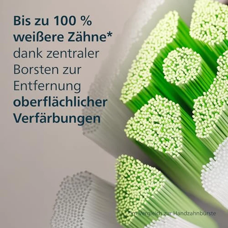 PHILIPS Sonicare W2 Optimal White, Original Ersatzbürstenköpfe, Schwarz, 4er-Pack, HX6064/88, bis zu 100% mehr Fleckenentfernung, Sonicare Technologie, BrushSync Funktion – Bild 3