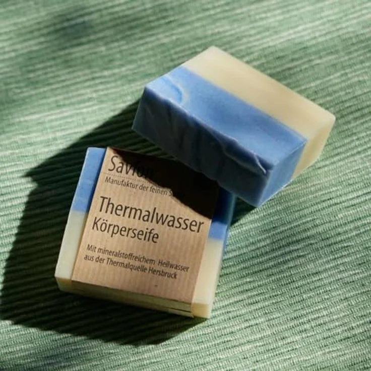 Savion Thermalwasser Körperseife, für jede Haut, Vegan, Palmölfrei, Plastikfrei, 80g – Bild 5