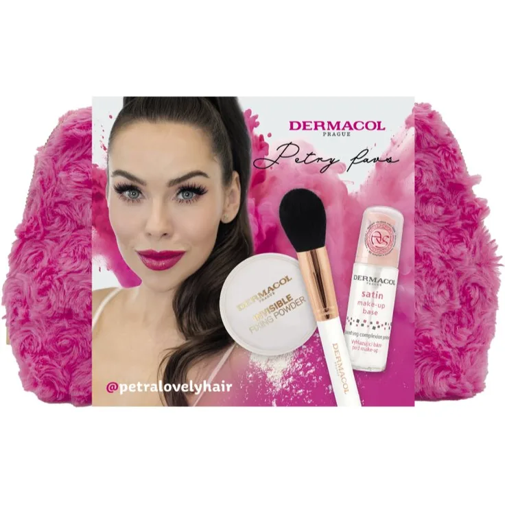 Dermacol Accessories Master Brush D56, Geschenkset mit Puder- und Rougepinsel, transparentem Puder und Primer, Rose Gold