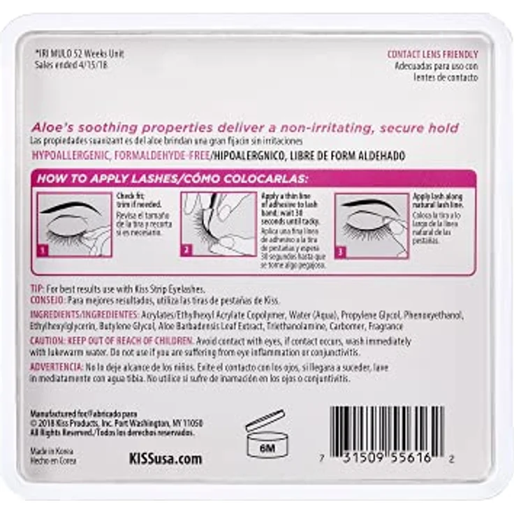KISS Lash Glue Künstliche Wimpern Clear – Bild 2