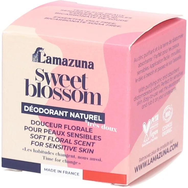Lamazuna Deod Solid Floral, Feste Bio-Deocreme für empfindliche Achseln, 30 g