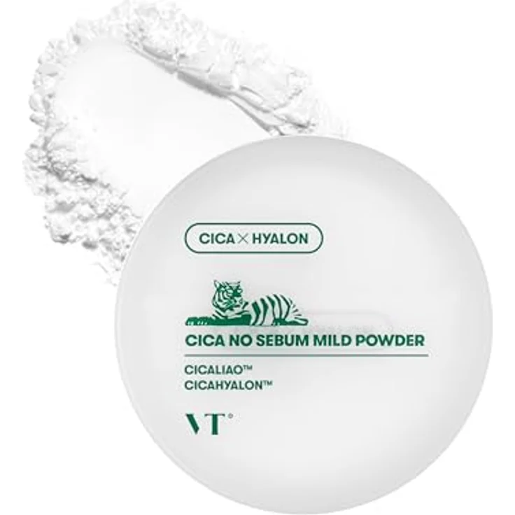 VT COSMETICS Genuine Deer CICA No Sebum Mild Powder, 0.2 oz (5 g) Puder für fettige Haut, transparente Textur zur Talgkontrolle, kompaktes Design – Bild 1