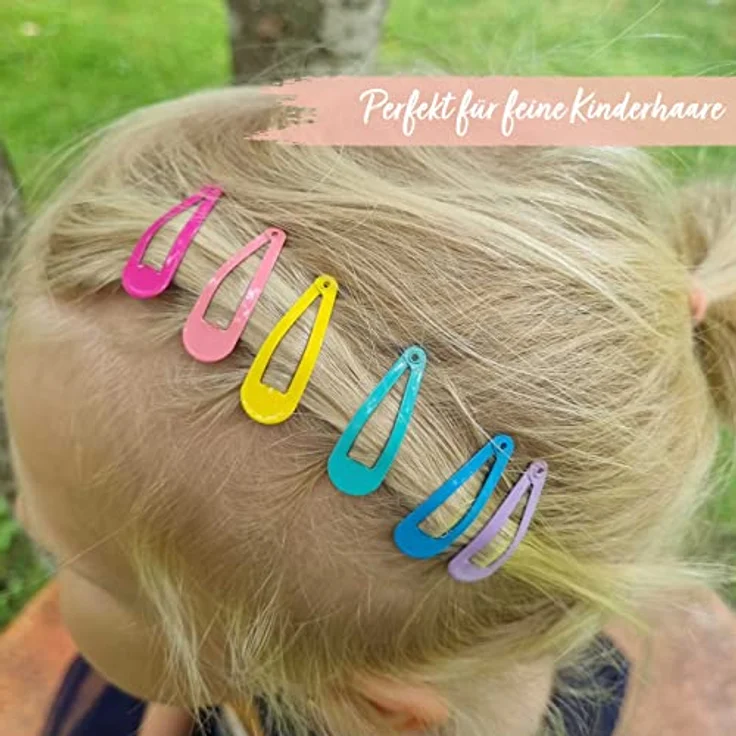 Papierdrachen 200-teiliges Haarschmuck Set, Haarspangen und Haargummis für feine und lange Haare, langlebig in bunten Farben, praktische Aufbewahrungsbox – Bild 5