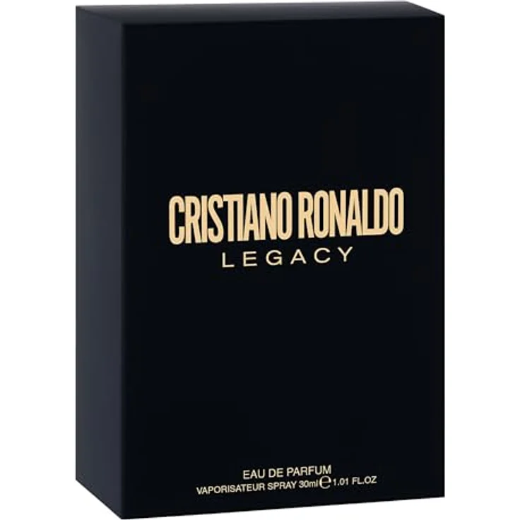 CR7 Cristiano Ronaldo Legacy Eau de Parfum für Herren, 30ml, holzig-aromatischer Amber Duft im modernen Flakon mit Schwarz und Gold – Bild 3