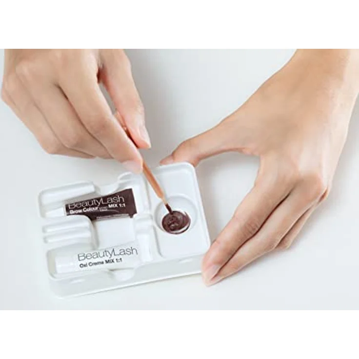 BeautyLash Power-Brow Färbeset hellbraun, die vegane Augenbrauenfarbe färbt jedes Haar in einem mittleren Braunton, für Brauen wie im Salon gefärbt, 1x 7 ml für ca. 8 Färbungen – Bild 5