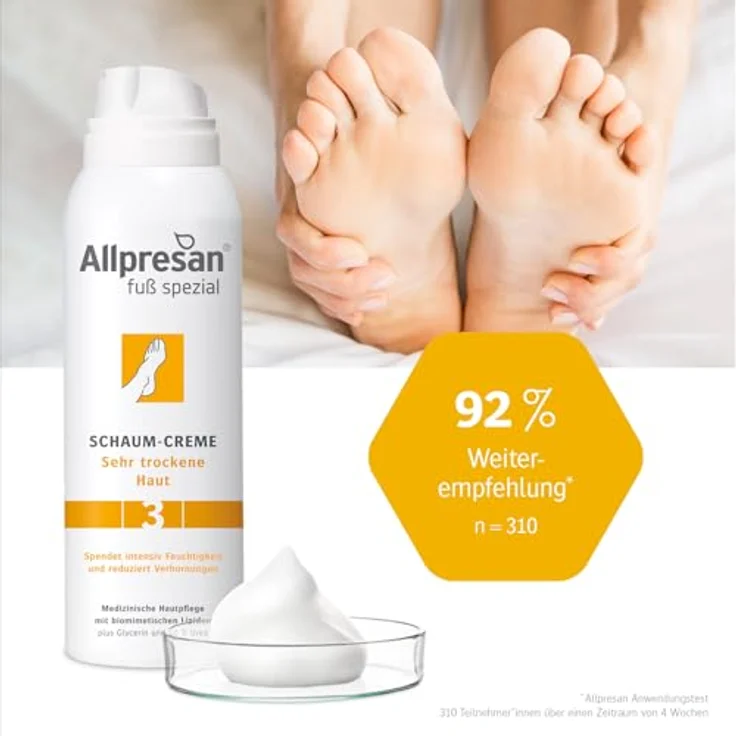 Allpresan Fuß-Schaum-Creme 3 sehr trockene Haut 125 ml – Bild 4